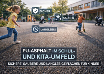 PU-ASPHALT IM SCHUL- UND KITA-UMFELD: SICHERE, SAUBERE UND LANGLEBIGE FLÄCHEN FÜR KINDER