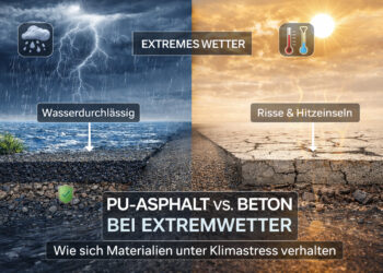PU-ASPHALT VS. BETON BEI EXTREMWETTER: WIE SICH MATERIALIEN UNTER KLIMASTRESS VERHALTEN