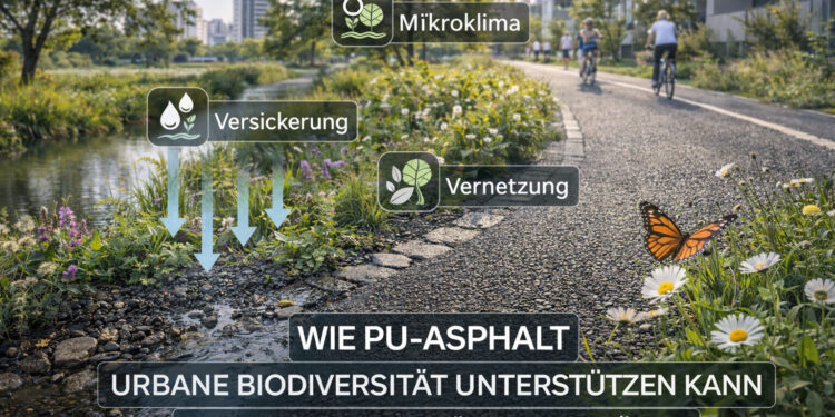 WIE PU-ASPHALT URBANE BIODIVERSITÄT UNTERSTÜTZEN KANN