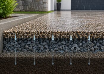 BRAUCHT PU-ASPHALT GEFÄLLE ODER EINE DRAINAGE? WIE WASSERDURCHLÄSSIGE FLÄCHEN RICHTIG GEPLANT WERDEN