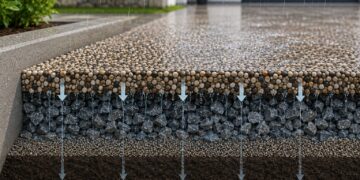 BRAUCHT PU-ASPHALT GEFÄLLE ODER EINE DRAINAGE? WIE WASSERDURCHLÄSSIGE FLÄCHEN RICHTIG GEPLANT WERDEN